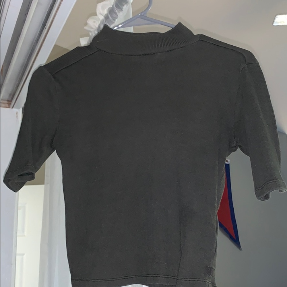 Green G-Star Cropped Turtle neck